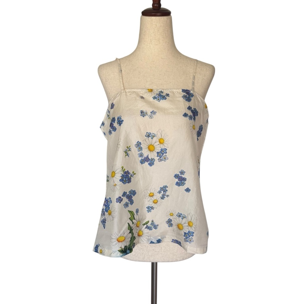 PERO Silk Floral Camisole Blouse Top Bohemian Art Designer Aneeth Arora Size 34